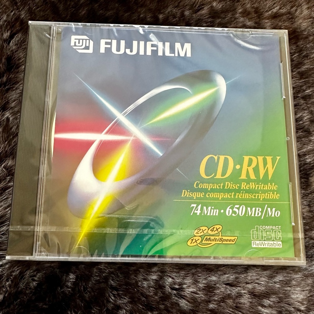 FujiFilm of 74-Minute • 650 MB CD-RW Compact Disc ReWritable Brand New & Sealed!